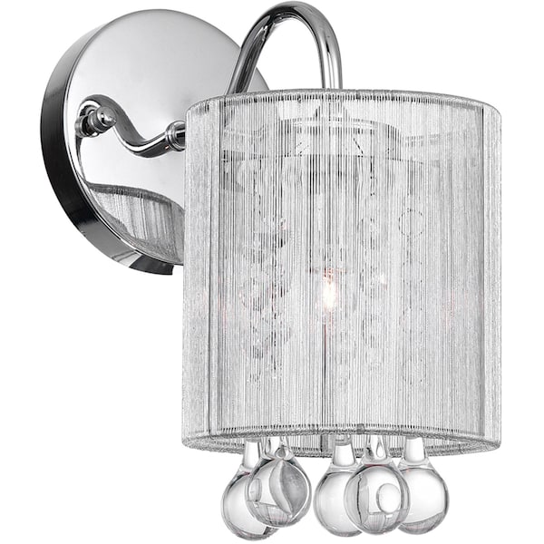Cwi Lighting Water Drop 1 Light Bathroom Sconce With Chrome Finish 5006W5C-1 (S) - main